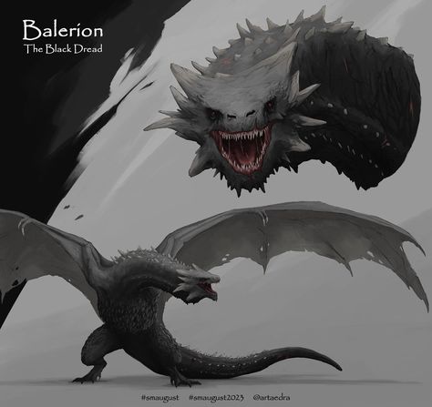 Aegon Iii Targaryen, Aegon Iii, Balerion The Black Dread, Got Dragon, Targaryen Dragons, Pet Anime, Game Of Thrones Artwork, Mythical Monsters, Got Dragons