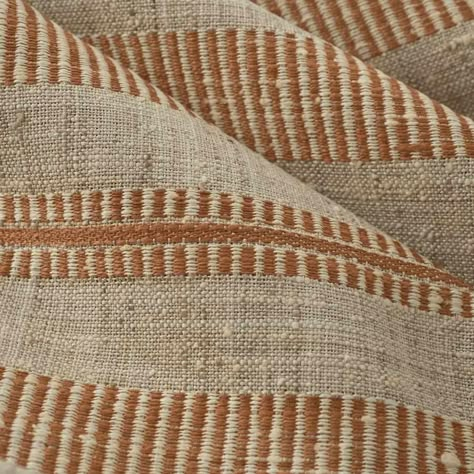 Grotto Stripe Terracotta Terracotta Fabric, Den Design, Rust Fabric, Terracotta And Green, Fabric Tiles, Red Textiles, Earthy Bedroom, Mountain Living, Boho Fabric