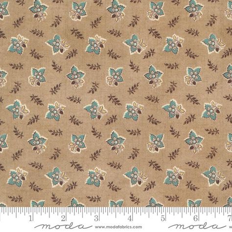 Lydias Lace- Toast Aqua  - 752106774117 Female Physician, Betsy Chutchian, Nantucket Massachusetts, Ben Franklin, Cream Flowers, Coordinating Fabrics, Nantucket, Flowers And Leaves, Blue Pattern