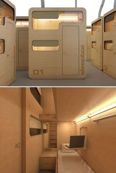 Capsule Room, Small Hotel Room, Sleep Box, Sleeping Pods, Capsule Hotel, Single Beds, Russian Architecture, Casa Container, Small Hotel