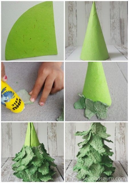 Upcycle Cardboard, Egg Cartons, Egg Carton Crafts, How To Make Christmas Tree, Egg Nog, Miniature Christmas Trees, Craft Activity, Cardboard Packaging, Egg Carton