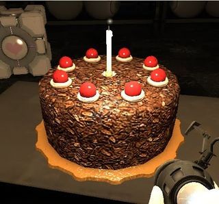 How to make a cake that looks like the cake from the ending of Portal, the video game.  This one is edible and without the less than tasty stuff like... Portal Cake, Video Game Cakes, Nursing Cake, Whiskey Cake, Inside Cake, Birthday Cake For Husband, Cake For Husband, Cake Liner, Portal 2