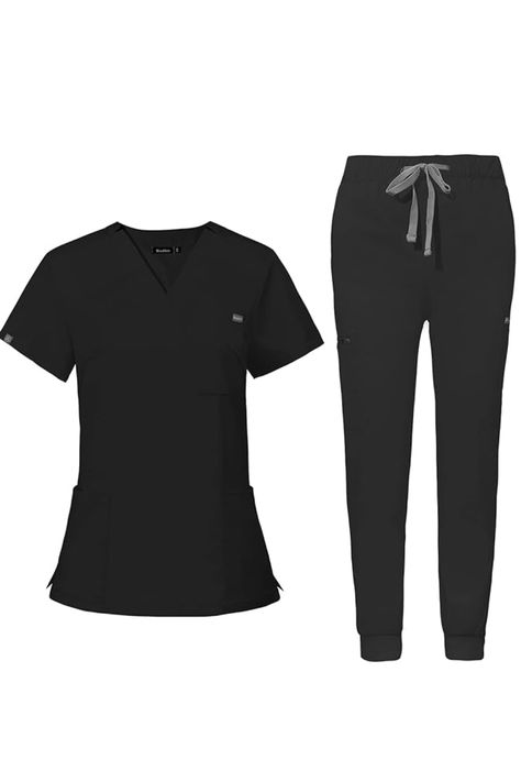 Looks just like Figs for half the price!

niaahinn Scrub for Women Scrubs Top with Classic V-Neck & Yoga Jogger Pants Medical Nursing Uniform Scrub Set

$39.99 Black Scrubs Aesthetic, Fig Scrubs Women, Scrubs Nursing Uniforms, Neck Yoga, Fit Scrubs, Figs Scrubs, Black Scrubs, Good Night Love Images, Scrub Sets