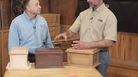 How to Make a Cremations Cask | WWGOA | www.wwgoa.com Cremation Boxes, Wood Urn, Wooden Urn, Woodworking Techniques, Cremation Urns, Wood Diy, Wood Projects, Woodworking, How To Plan