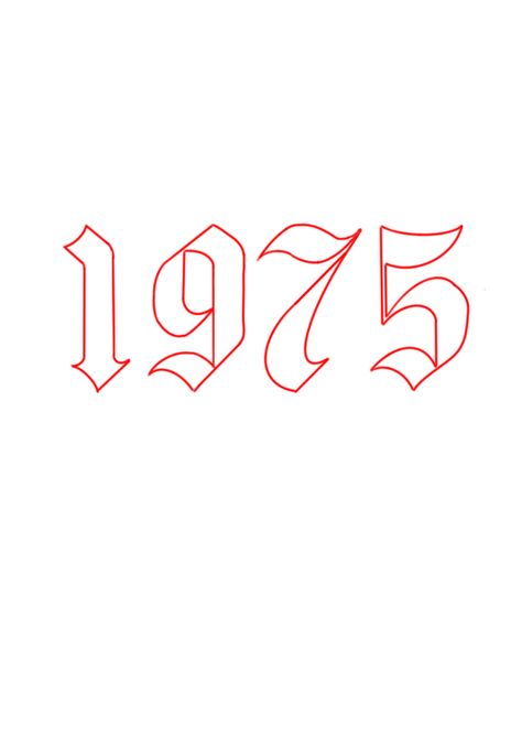 Lettering Numbers Tattoo, 1975 Tattoo Ideas, Number Tattoo Design, Tattoo Learning, Tattoo Lettering Alphabet, Anubis Tattoo, Hippie Tattoo, Father Tattoos, Phrase Tattoos