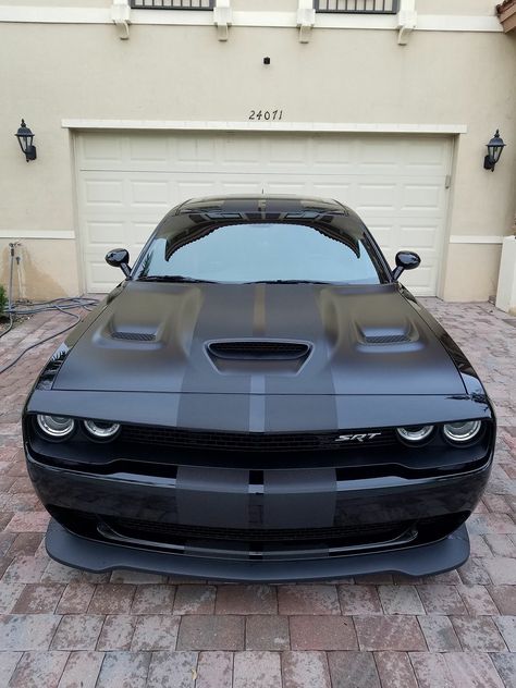 Matte Cars, Matte Black Cars, Tmax Yamaha, Dodge Challenger Hellcat, Challenger Srt Hellcat, Dodge Challenger Srt Hellcat, Dodge Muscle Cars, Dodge Rams, Hellcat Challenger