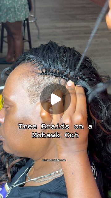 Braiding House on Instagram: "Yes we can install Tree Braids on mohawk cuts. Call us or simply walk in.

Two locations in Baltimore: 
Security Mall: 410-277-3330 (parking lot #18)
 Or 5900 Reisterstown Rd: 410-225-9797." Crochet Mohawk, Mohawk Cut, Mohawk Braids, Braided Mohawk, Tree Braids, Crochet Tree, Mohawk Braid, Plaits, Crochet Braids