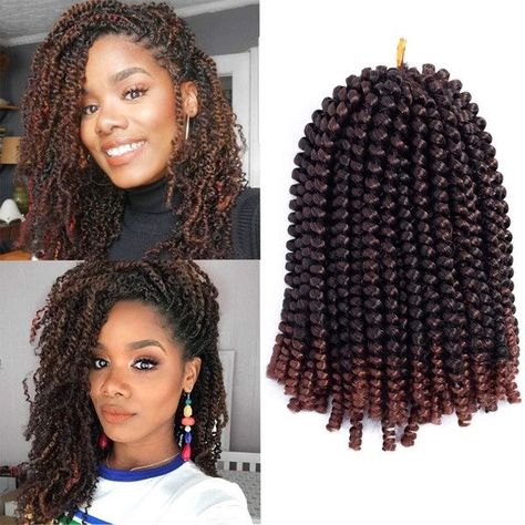 Ombre Crochet Braids, Nola Style, Crochet Braids Kanekalon, Hair Extensions Black, Ombre Crochet, Melissa Smith, Spring Twist Hair, Crochet Hair Extensions, Spring Twists