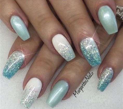 Disney Frozen Nails, Frozen Nails, Shellac Nail Designs, Nail Art Ombre, Super Nails, Ideas Nails, Trendy Nail Design, New Year's Nails, Acrylic Nails Coffin