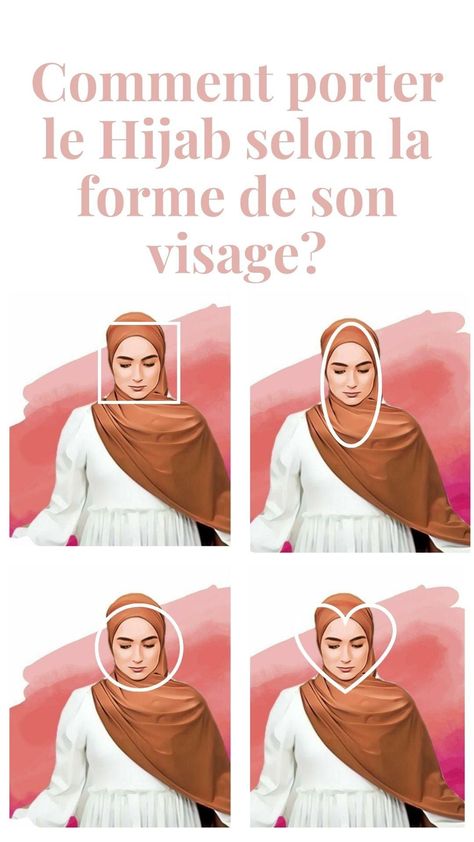 Découvrez quelle est la forme de votre visage et quel hijab vous va le mieux. En bonus des conseils pour choisir votre hijab en fonction de votre teint et de vos tenues. Elegant Hijab Outfit, Outfit Voile, Abaya For Eid, Hijabi Girl Outfit, Hijab Barbie, Hijab Style Outfits, Beau Hijab, Hijabi Outfit Ideas, Elegant Abayas