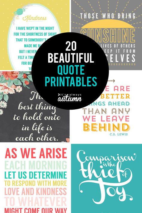 20 beautiful inspirational quote printables to decorate your home. #itsalwaysautumn #printables #quoteprintable #quoteprints Internet Best Friends, Positive Quotes For Life Happiness, Inspirational Quote Prints, Free Inspirational Quotes, Free Printable Quotes, Quotes Pink, Anne Taintor, Quotes Printable, Printable Inspirational Quotes