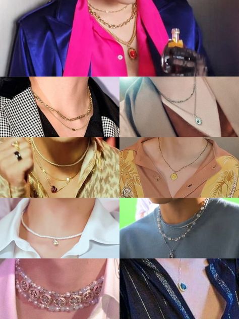 Kim Taehyung Accessories, Taehyung Jewelry, Bts Outfits, Bts Inspired Outfits, Dr Wardrobe, Matching Jewelry, I Love Bts, V Bts, Bts Bangtan Boy