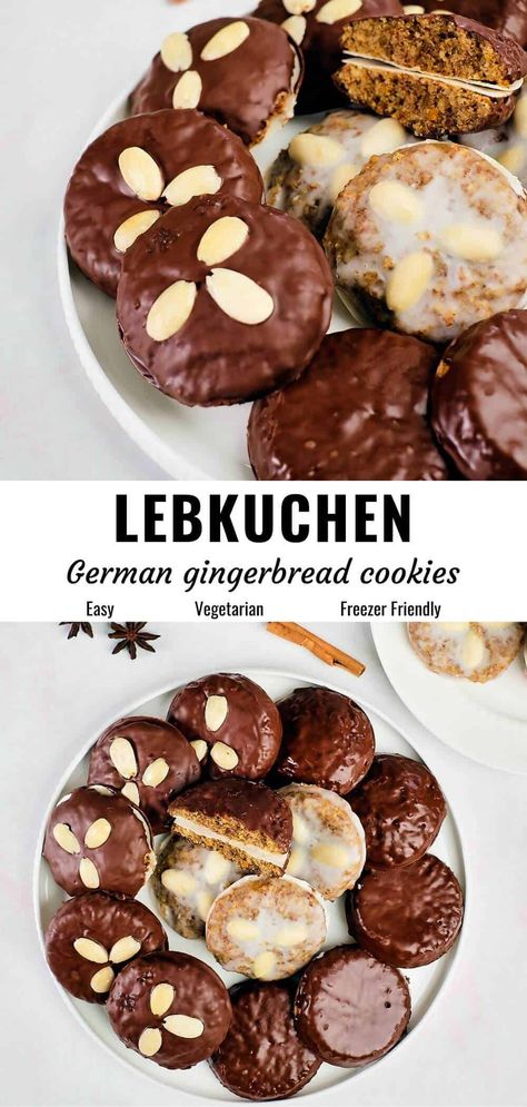 Lebkuchen Recipe - The Delicious Crescent Traditional German Gingerbread Cookies, Nuremberg Lebkuchen Recipe, Lebkuchen Cookies Recipe, German Gingerbread Cookies, Lebkuchen Recipe, Lebkuchen Cookies, German Gingerbread, Ginger Bread Cookies Recipe, German Recipes