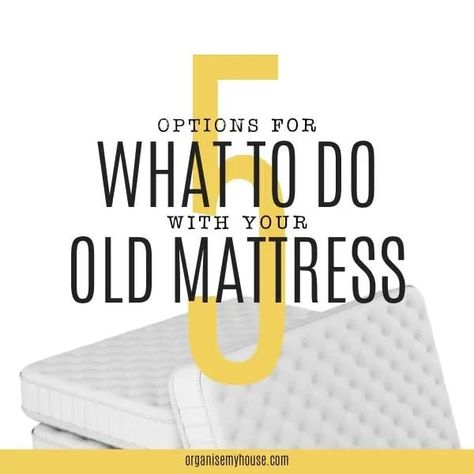 It's time to get a new mattress! But what do you do with the existing one? We'll take a look in this article at all the options you've got when it comes to what to do with your old mattress. Pick the idea that works best for you and then you can really enjoy your sleep on your new one! Spare Mattress Storage Ideas, Old Mattress Ideas, Mattress Ideas, Twin Bed Mattress, New Mattress, Double Bed Mattress, Purple Mattress, Baby Mattress, Cotton Mattress