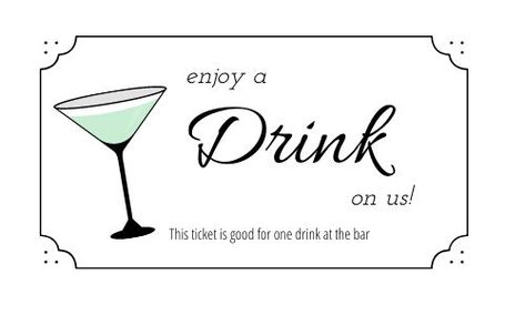 Martini Drink Ticket Template by MustHaveMenus Drink Tickets For Party, Drink Tickets Printable Free, Drink Tickets, Volleyball Championship, Drink Ticket, Martinis Drinks, New Birthday Cake, Unique Drink, Dinner Party Invitations