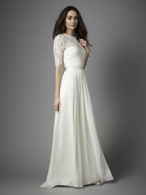 Catherine Deane Catherine Deane Bridal, Informal Wedding Dresses, Catherine Deane, Sleeved Wedding, Civil Wedding Dresses, Tulle Wedding Gown, Silk Tulle, Corded Lace, Wedding Dress Shopping