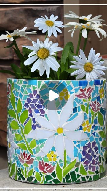 Kimbo- on Instagram: "Grab the supplies to make this DIY Mosaic tile planter from @hobbylobby and get obsessed with this fun new craft technique! 🪻Comment PLANTER to get the full instructions! 🪻 #HobbyLobby #HobbyLobbyFinds #ad #HobbyLobbyCreator" Tile Planter, Diy Mosaic Tiles, Tile Mosaic Art, Mosaic Planters, Crafting Techniques, Diy Mosaic, Art Mosaic, Mosaic Diy, Craft Night