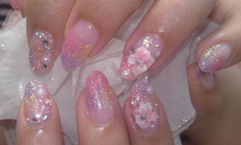 Pretty Gel Nails, Really Cute Nails, Soft Nails, Kawaii Nails, Cute Nail Art, Dream Nails, Funky Nails, Pretty Acrylic Nails, Cute Acrylic Nails