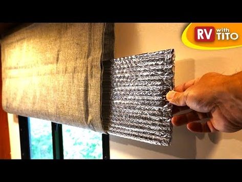 THIS Replaces UGLY Foil Insulation In Your RV Windows (Full DIY Build) - YouTube Trailer Insulation Ideas, Diy Rv Shades, Camper Insulation Ideas, Reflectix Window Covering, Curtains For Rv Windows, Rv Window Insulation Diy, Rv Skylight Cover Diy, Rv Insulation Ideas, Camper Window Coverings Ideas