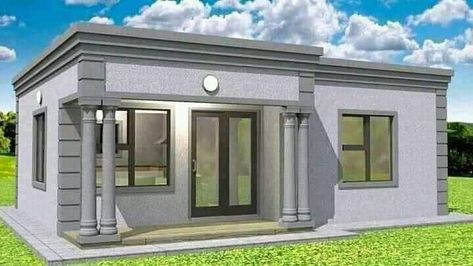 Simple 2 Bedroom House Plans, Cheap House Plans, Flat Roof House Designs, House Plans South Africa, Small Modern House Plans, Bungalow Style House, Flat Roof House, Bungalow Style House Plans, House Roof Design