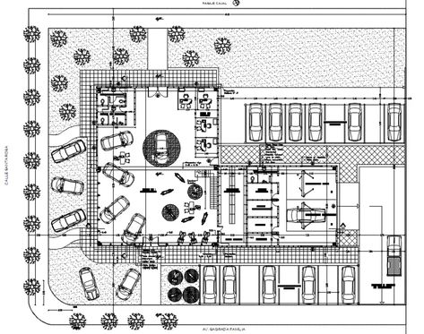 40X45 meter plot size for automobile showroom layout plan CAD drawing which includes entry and exit of vehicles, public parking, showroom, tools, and warehouse detail dwg file. Automobile Showroom Design, Automobile Showroom, Car Showroom Architecture, Warehouse Plan, Car Showroom Design, Bubble Diagram, Public Parking, Museum Plan, Automotive Shops