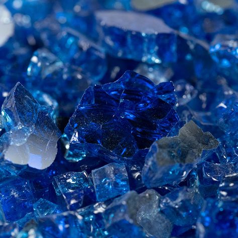 Fire Pit Glass Rocks, Fire Pit Glass, Fire Pit Essentials, Fire Rocks, Landscape Glass, Blue Aesthetics, Blue Aesthetic Dark, Blue Slime, Types Of Fire