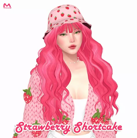 Hair Accessories Cc Sims 4, Sims 4 Cc Strawberry Clothes, Sims 4 Strawberry Shortcake, Sims 4 Cc Lookbooks Hair, Sims 4 Bucket Hat, Sims 4 Strawberry Shortcake Cc, Strawberry Shortcake Sims 4 Cc, Sims 4 Cc Strawberry, Sims 4 Strawberry Cc