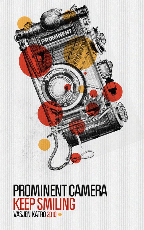 “Prominent Camera Poster”    by Vasjen Katro Camera Poster, Photo Graphy, Inspiration Pics, Retro Graphic Design, Cool Tech Gadgets Electronics, Nikon Camera, Vintage Advertising Posters, Color Pallete, Event Poster Design