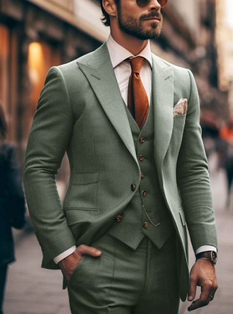 Fall Wedding Suits, Prom For Guys, Prom Suits For Men, Cheap Suits, Verde Jade, Suits Wedding, Prom Suits, Tweed Suits, Mens Plaid