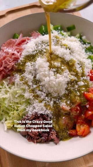 Crazy Good Italian Chopped Salad, Italian Salads, Gf Salads, Chopped Salads, Italian Salad Recipes, Bunny Food, Keto Salads, Facebook Recipes, Chopped Salad Recipes