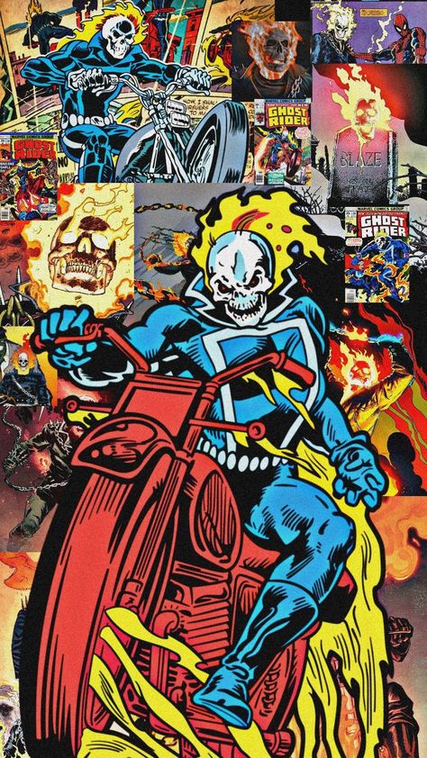 Ghost Rider Comic Cover, Ghost Rider Comic Wallpaper, Comic Ghost Rider, Ghost Rider Comic Art, Ghost Rider Artwork, Ghost Rider Wallpapers, Ghost Rider 2099, Ghost Raider, Ghost Rider Johnny Blaze