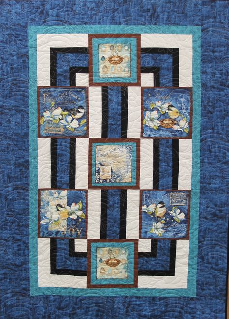 Panel Quilts Ideas, Panel Quilts Ideas Layout, Movie Websites, Wildlife Quilts, Quilt Panels, Panel Quilt Patterns, Lap Quilt Patterns, Fabric Panel Quilts, Classic Cinema