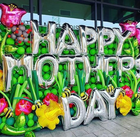 Mother Day Decoration, Arch Column, Mothers Days, Backdrop Arch, Mothers Day Balloons, Mothers Day Decor, Diy Balloon Decorations, Balloon Ideas, Mom Cards