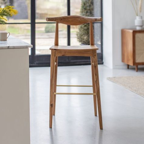 Mid Century Bar Stools, Island Stools, Velvet Footstool, Sideboard Drinks Cabinet, Brass Detail, Wood Island, Marble Furniture, Luxury Bar, Luxury Chairs