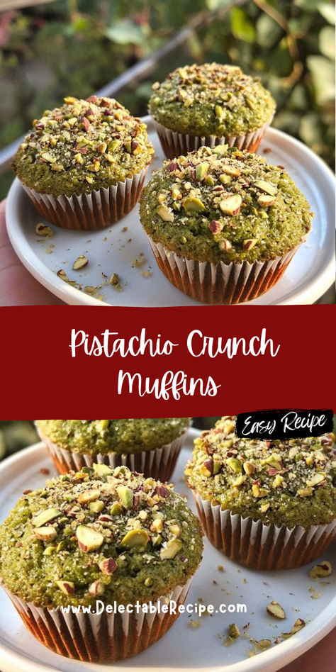 Pistachio Walnut Muffins, Pistachio Muffin, Pistachio Muffins Recipe, Pistachio Crumble, Pistachio Muffins, Walnut Muffins, Pistachio Pudding, Muffin Batter, Fluffy Texture