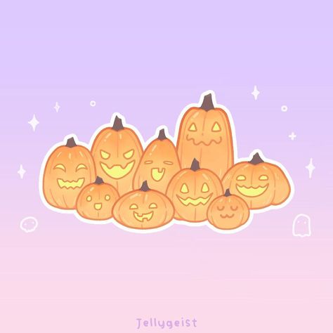 Cute Pumpkin Art, Pumpkin Patch Drawing, Pumpkin Patch Art, Halloween Widget, Halloween Colouring, Kawaii Pumpkin, Zombie Pumpkins, Creepy Pumpkin, Fall Drawings