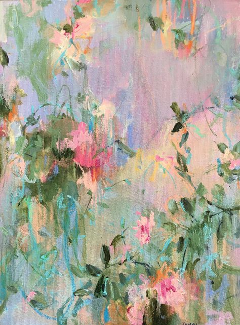 Calming Art, Floral Art Paintings, Art Vibe, Canvas Art Projects, Abstract Floral Paintings, Abstract Floral Art, Abstract Flower Painting, Impressionist Art, Impressionist Paintings