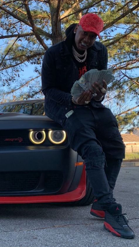 Jordan 13 Outfit Men, Jordan 13 Outfits, Jordan 13 Outfit, Streetwear Poses Photo Ideas, 13 Outfits, Streetwear Poses, Cool Clothes Ideas, Men Drip, Moneybagg Yo