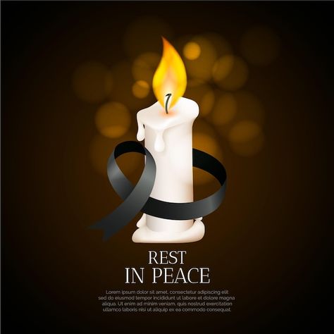 Mourning for the victims Premium Vector | Premium Vector #Freepik #vector #mourning #black-ribbon #grief #rest-peace R I P Candle, Condolences Candle Light, Condolence Picture Candle, Memorial Birthday Quotes, Condolence Profile, Condolence Profile Picture Candle, Rip Wallpaper Design, Rip Candle Lights, Candle Profile Picture