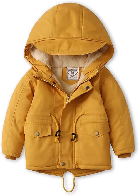 Amazon.com: ADO Stap Toddler Boys Hooded Plush Cotton Winter Jacket Windbreaker Coat: Clothing, Shoes & Jewelry Baby Boy Coat, Winter Baby Boy, Baby Boy Jackets, Boys And Girls Clothes, Boy Outerwear, Baby Coat, Baby Jacket, Winter Kids, Outdoor Jacket