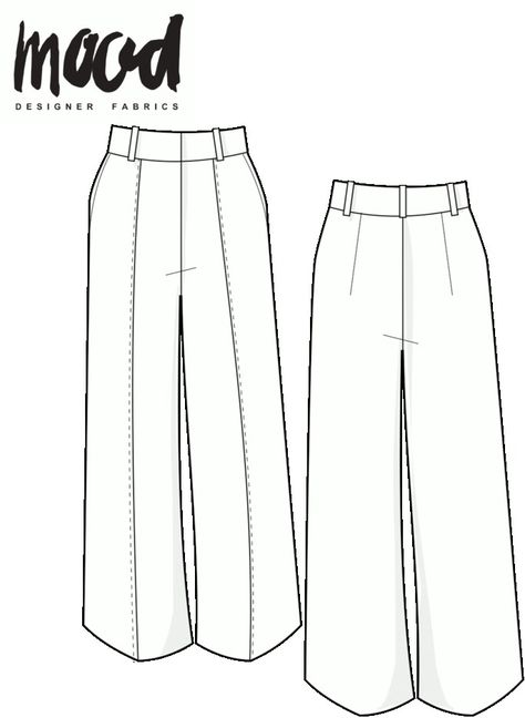 Patron gratuit pantalon large - Chez elkalin.com Diy Couture, Pantalon Large, Sewing Patterns Free, Sewing Tutorials, Diy Clothes, Sewing Patterns, Couture, Sewing, Wardrobe