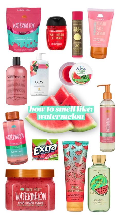 Watermelon 🍉 💞 Watermelon Scented Perfume, Watermelon Body Care, Watermelon Scented Products, How To Smell Like Watermelon, Watermelon Perfume, Watermelon Lotion, Watermelon Products, Watermelon Skincare, Watermelon Makeup