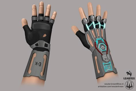 Sci Fi Gauntlets, Futuristic Technology Concept Art, Arc Reactor, Tech Gloves, Fantasy Props, Cyberpunk Aesthetic, Cyberpunk Style, Futuristic Art, Robots Concept