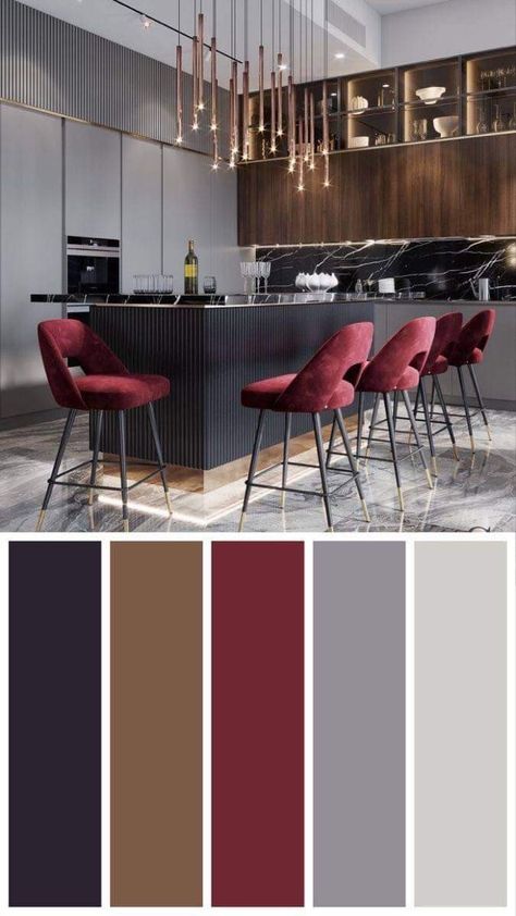 Home Decoration Color Palette, Cool Color Palette For Home, Color Palette Design Modern, Modern Interior Design Color Palette, House Themes Ideas Interior Design Color Schemes, Grey And Brown Decor, Kitchen Palette Ideas, Color Palettes Interior Design, Modern Interior Color Palette