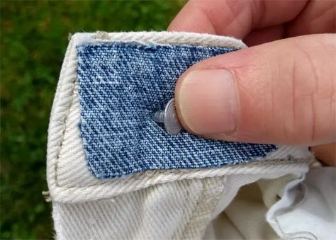 How to Fix a Button on Jeans Without Sewing - FeltMagnet How To Fix A Button On Jeans, Waste Clothing, Repair Jeans, Jeans Fabric, Which Is Better, Clothing Patches, Old Jeans, Old Clothes, Jeans Button