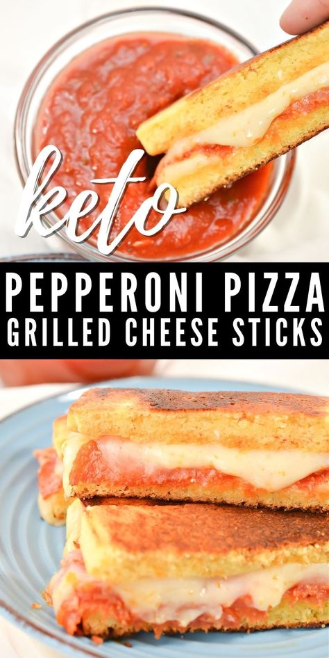 Keto Pizza Grilled Cheese Sticks #ketopizzagrilledcheese #ketogrilledcheese Keto Recipes With Mozzarella Cheese, Easy Low Carb Lunch, Keto Pepperoni Pizza, Grilled Cheese Sticks, Keto Pepperoni, Stylish Cravings, Keto Grilled Cheese, Toasted Cheese, Recipes With Mozzarella Cheese