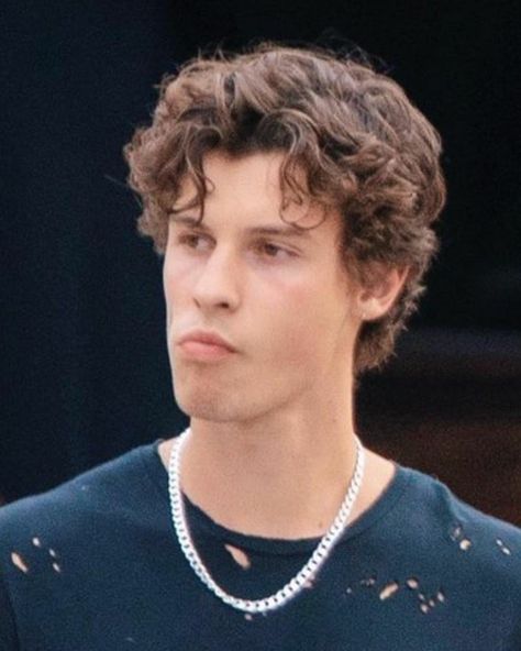 2b Haircut Men, Short Hair Men Wavy, Wavy Mid Part Men, Medium Hair Men Wavy, Haircut For Guys With Curly Hair, 2c Men Hairstyles, Medium Length Curly Hair Men Short Sides, Short Wavy Middle Part Men, Shawn Mendes Medium Hair