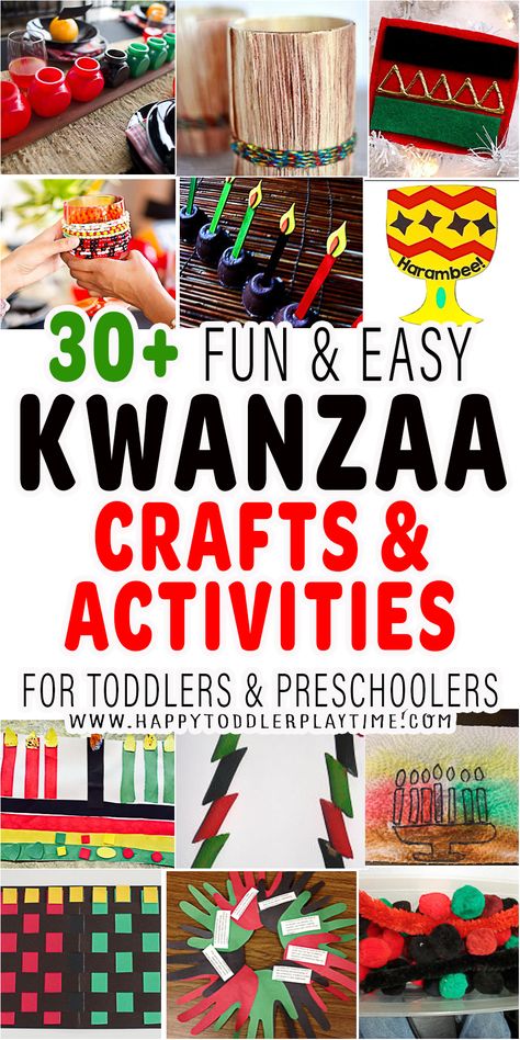 Kinara Craft, Kwanzaa Crafts For Kids, Kwanzaa Preschool, Kwanzaa Crafts, Kwanzaa Activities, Craft Activities For Toddlers, Kwanzaa Principles, Kwanzaa Gifts, Hanukkah Crafts