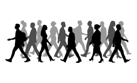 People Sillhoute, People Walking Silhouette, Crowd Silhouette, Crowd Walking, Silhouette Figures, Silhouette Of People, Walking Silhouette, Walking Cartoon, Community Picture