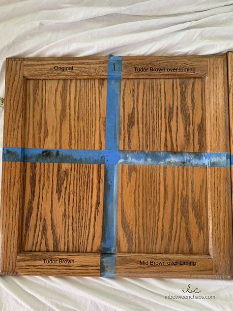 Experimenting with Briwax and Tudor Wax on Oak Cabinets | inbetweenchaos.com Liming Wax On Oak Cabinets, Liming Wax, Honey Oak Cabinets, Redo Cabinets, Oak Cupboard, Oak Kitchen Cabinets, Plastic Plant Pots, Honey Oak, Bamboo Shades